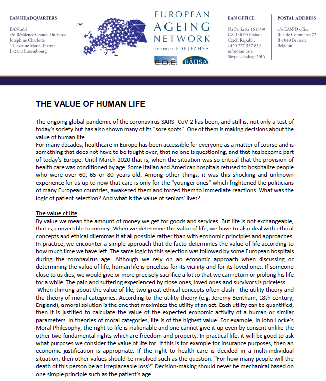 essay about the value of human life